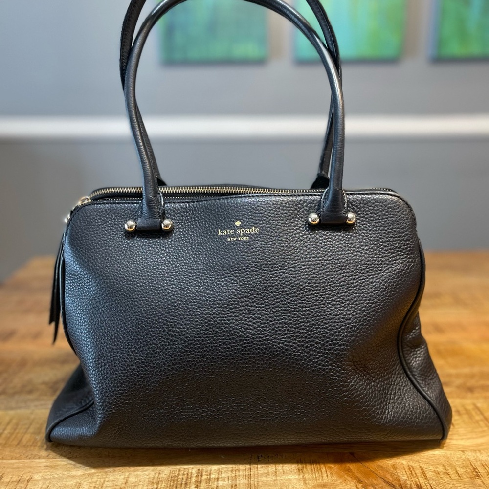 Kate Spade Black Pebbled Leather Satchel